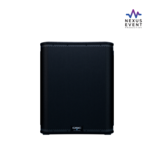 Rent the QSC KS118 subwoofer for powerful, deep bass at your next event. 3600W of output in a road-ready enclosure. Available from Nexus Event Production.